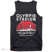Olympia Stadium The Old Red Burn Detroit Michigan Tank Top thumb 0