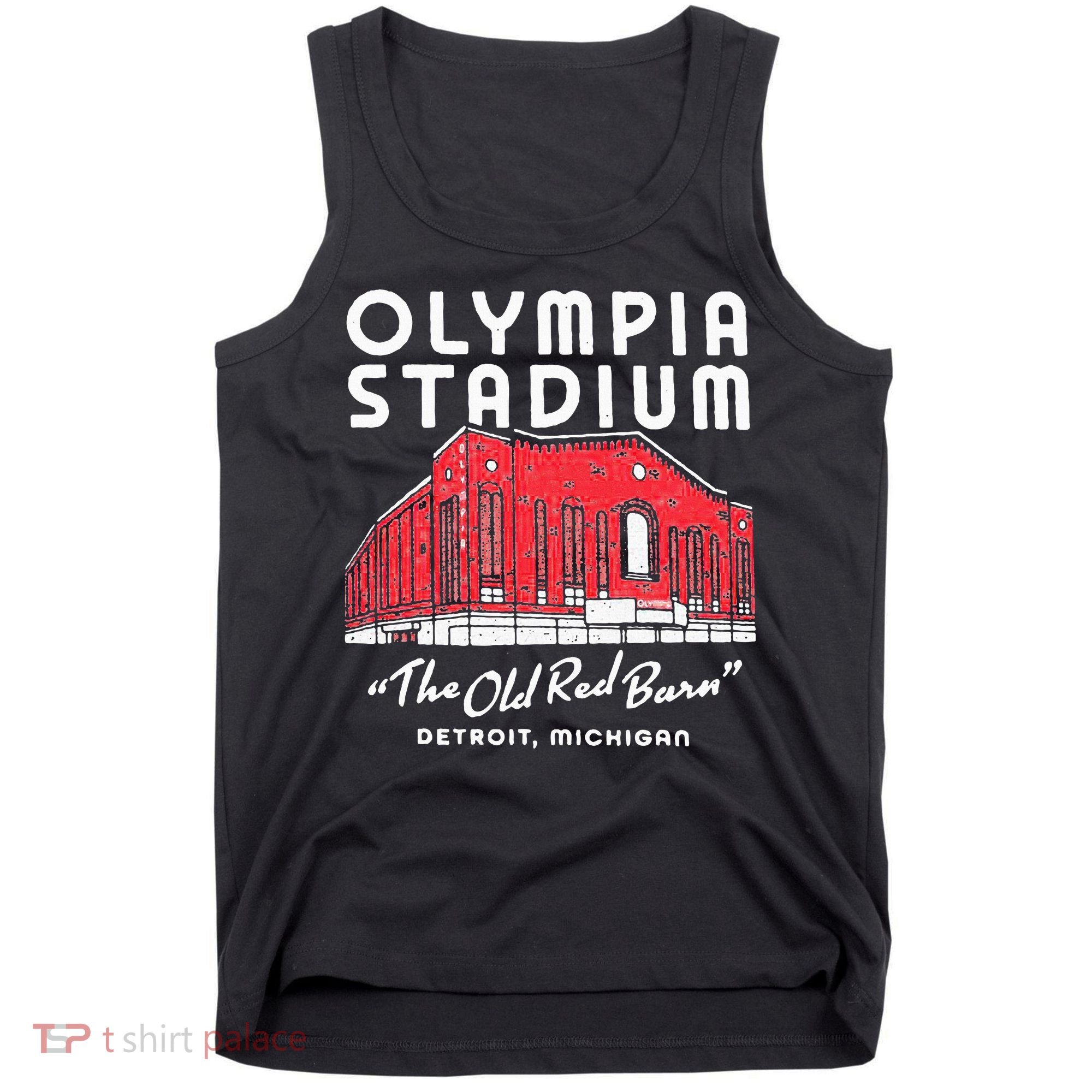 Olympia Stadium The Old Red Burn Detroit Michigan Tank Top