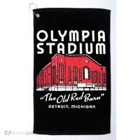 Olympia Stadium The Old Red Burn Detroit Michigan Golf Towel thumb 0