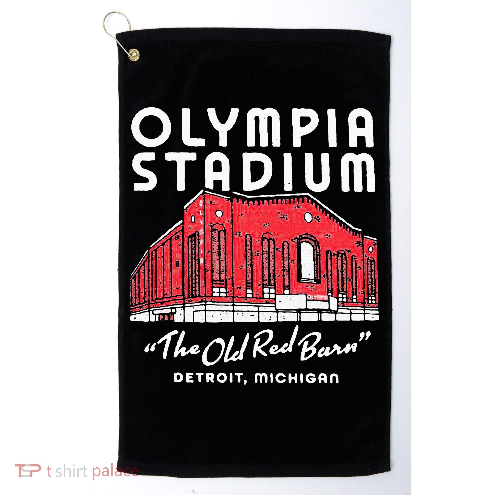 Olympia Stadium The Old Red Burn Detroit Michigan Golf Towel