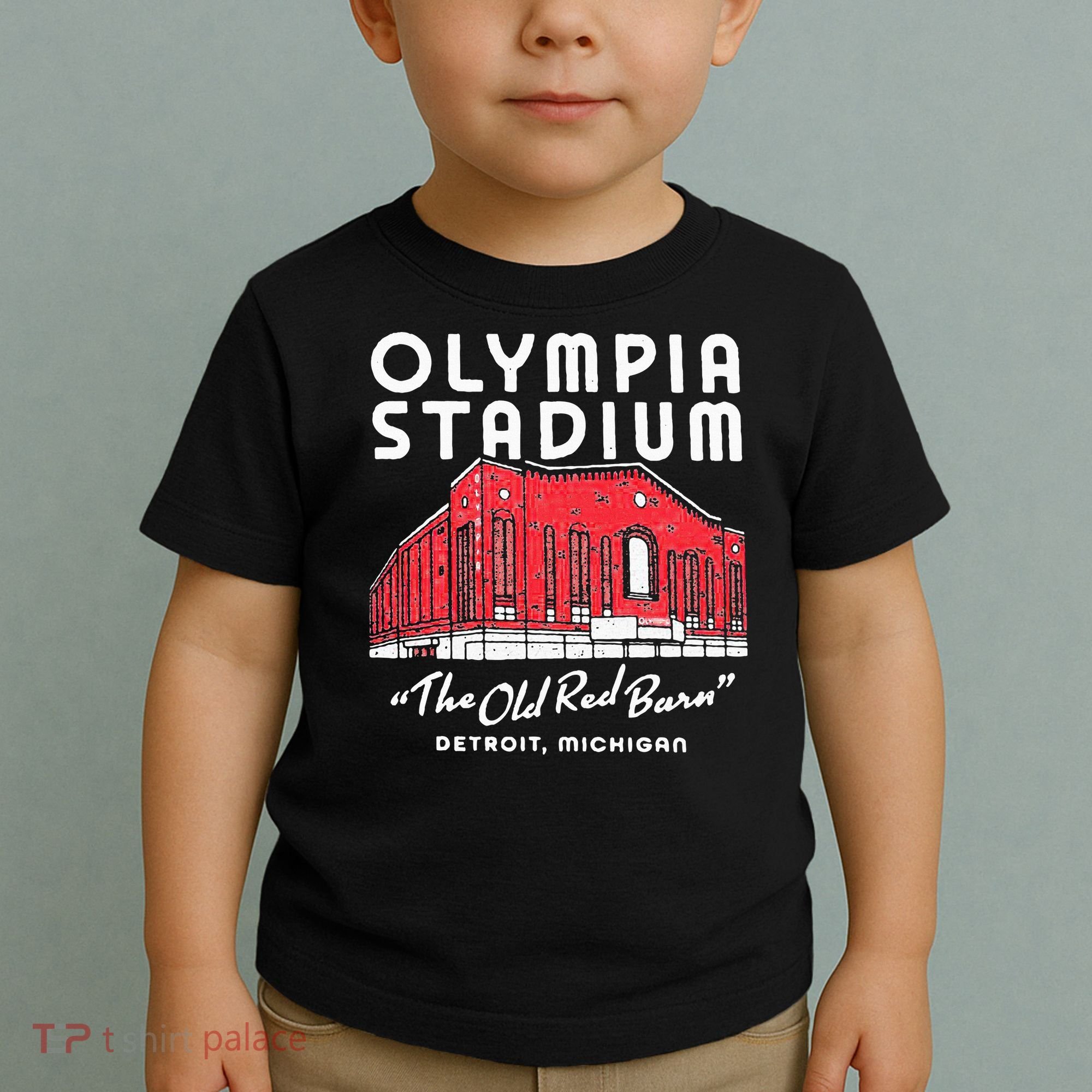 Olympia Stadium The Old Red Burn Detroit Michigan Toddler T-Shirt