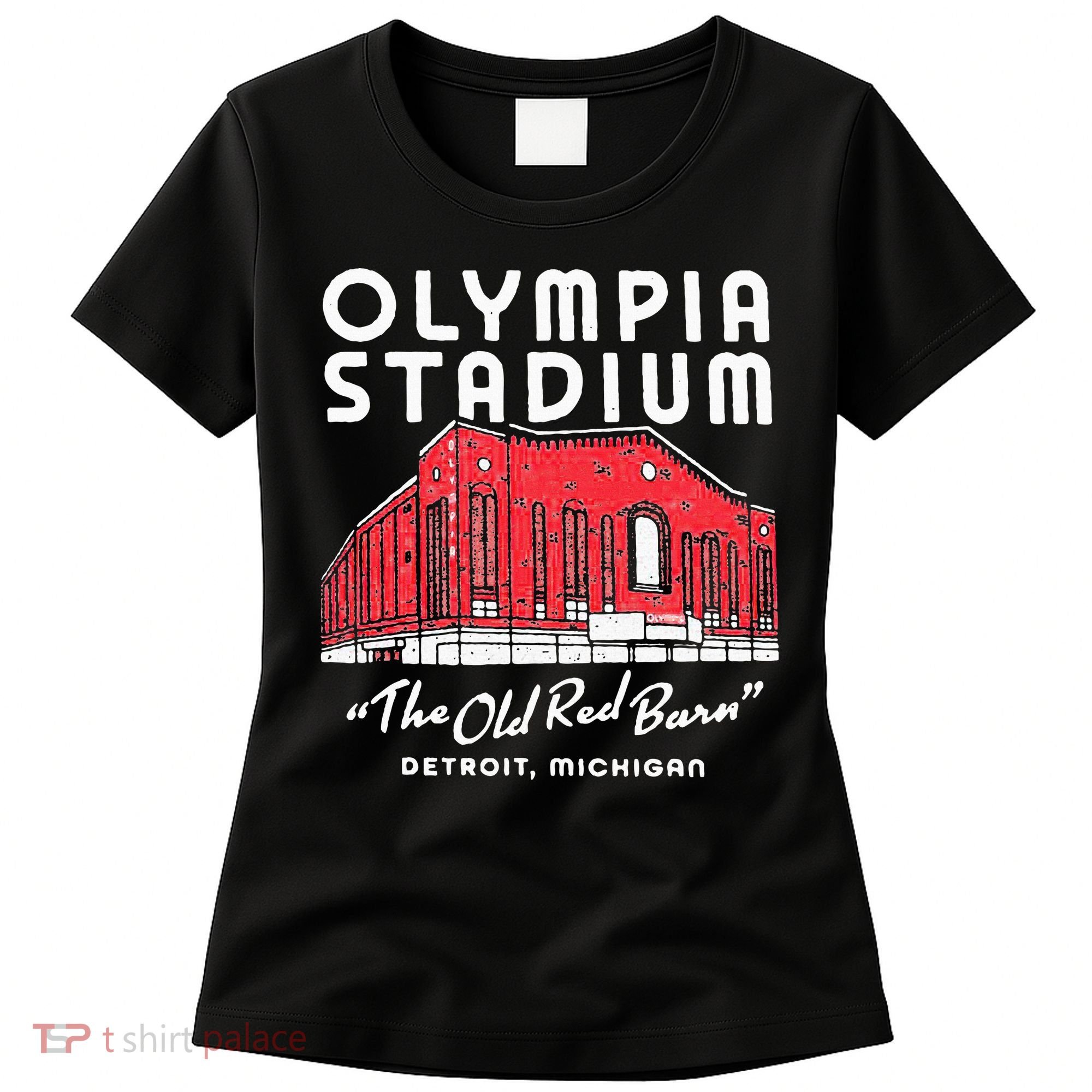 Olympia Stadium The Old Red Burn Detroit Michigan Women's T-Shirt