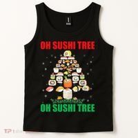 Oh Sushi Tree Funny Japanese Food Christmas Gift Tank Top thumb 2