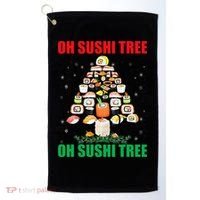 Oh Sushi Tree Funny Japanese Food Christmas Gift Golf Towel thumb 0