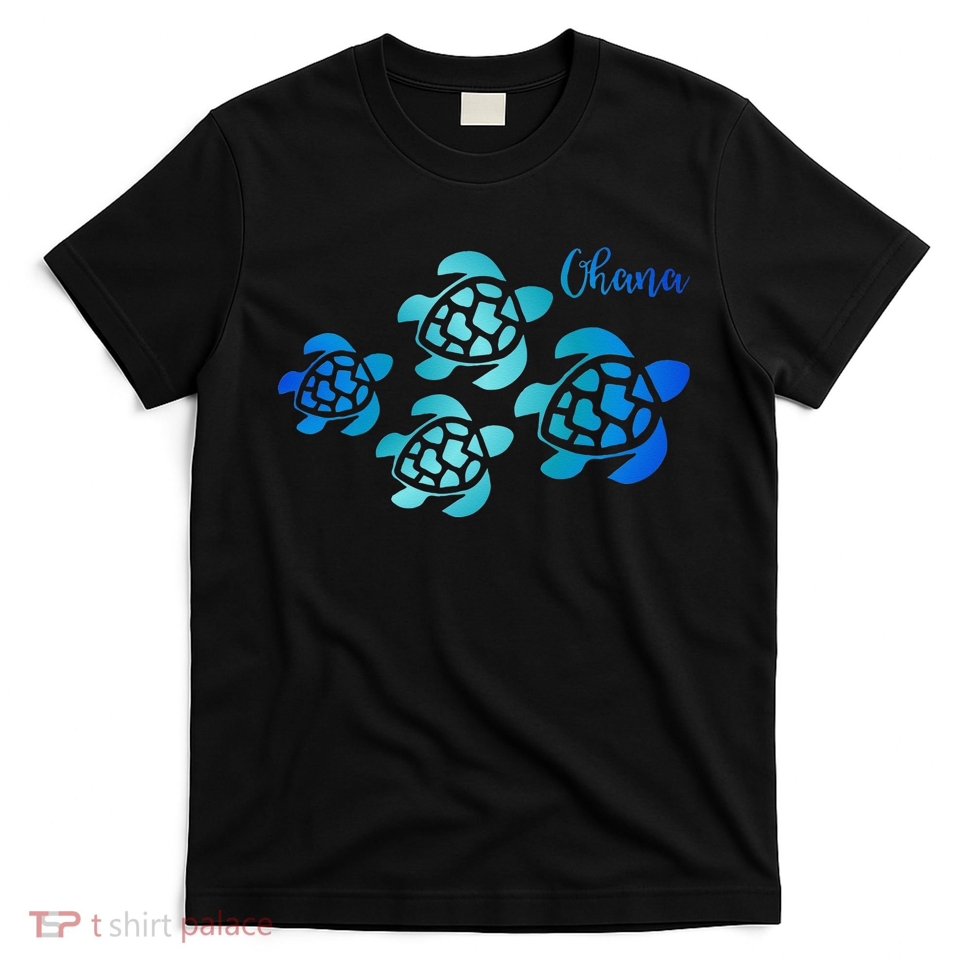 Ohana Sea Turtle Family Hawaii Vacation Tropical Hawaiian T-Shirt