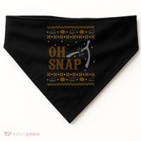 Oh Snap Turkey Wish Bone Ugly Sweater Thanksgiving USA-Made Doggie Bandana thumb 0