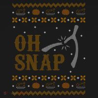 Oh Snap Turkey Wish Bone Ugly Sweater Thanksgiving Sweatshirt thumb 3