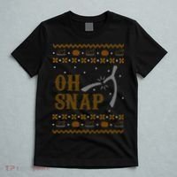 Oh Snap Turkey Wish Bone Ugly Sweater Thanksgiving T-Shirt thumb 5