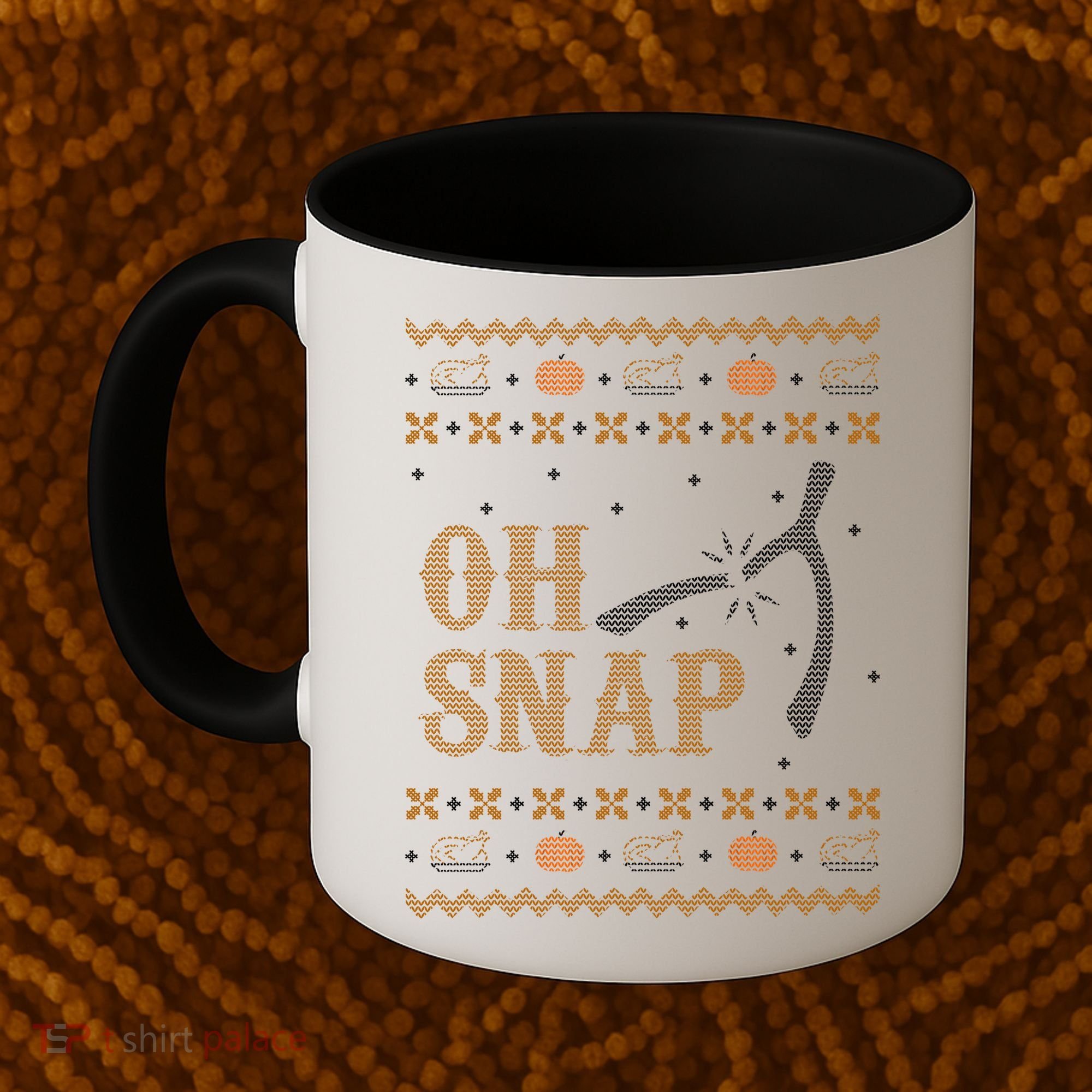 Oh Snap Turkey Wish Bone Ugly Sweater Thanksgiving Coffee Mug