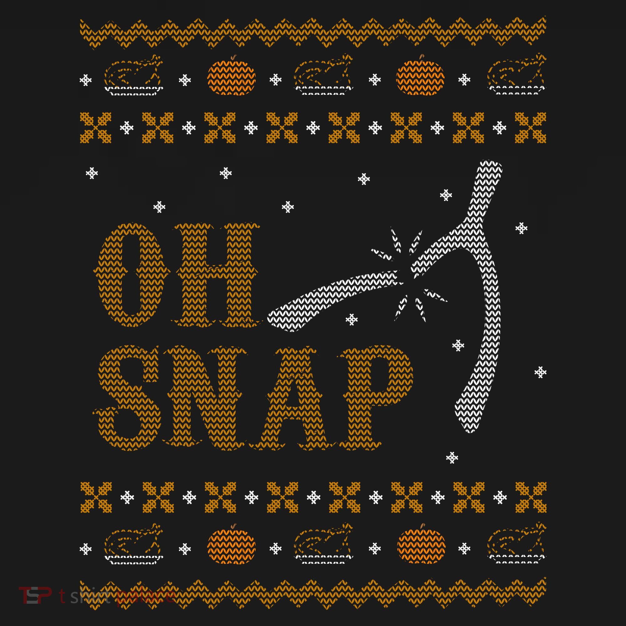 Oh Snap Turkey Wish Bone Ugly Sweater Thanksgiving Mousepad