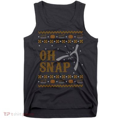Oh Snap Turkey Wish Bone Ugly Sweater Thanksgiving Tank Top