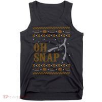 Oh Snap Turkey Wish Bone Ugly Sweater Thanksgiving Tank Top thumb 0