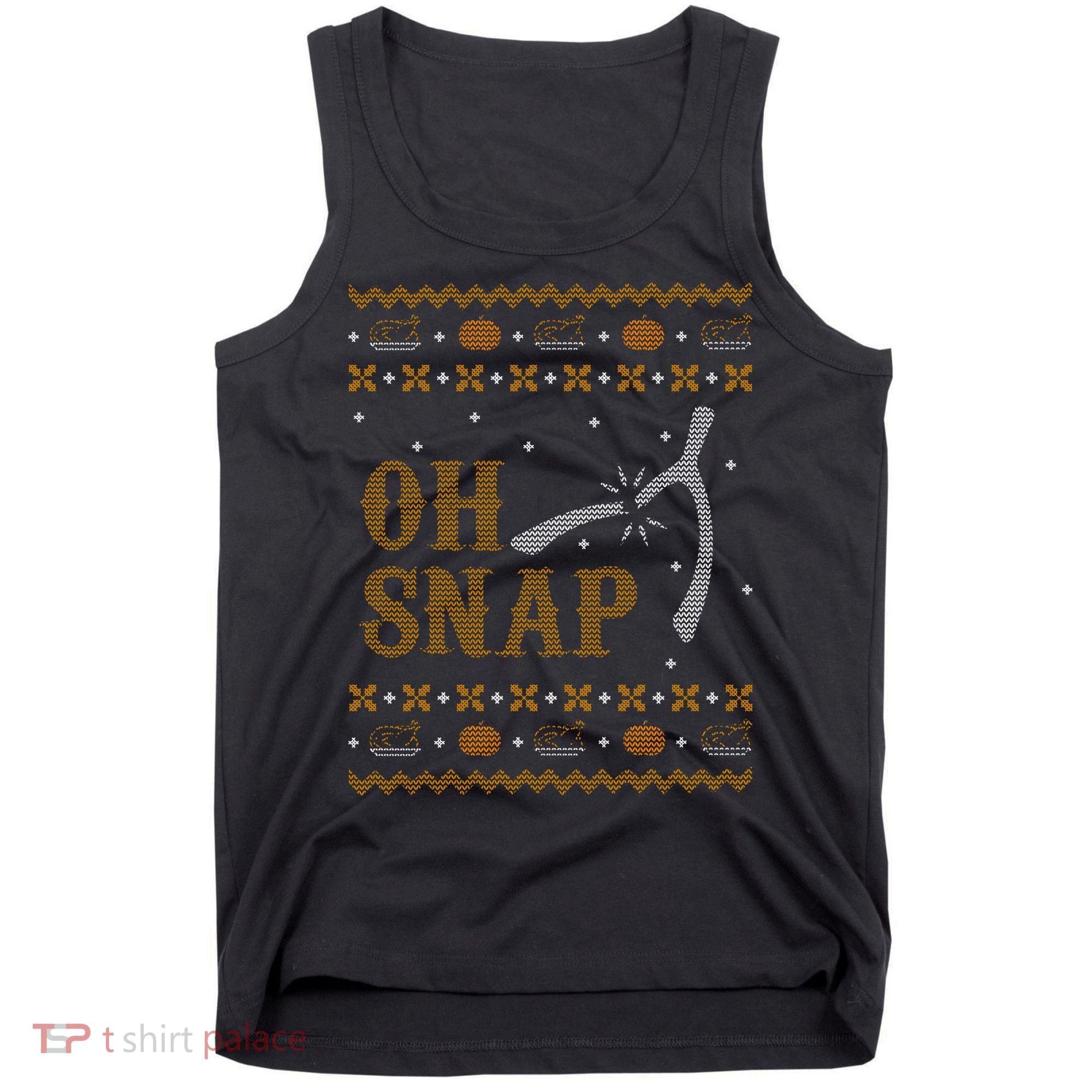 Oh Snap Turkey Wish Bone Ugly Sweater Thanksgiving Tank Top