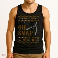 Oh Snap Turkey Wish Bone Ugly Sweater Thanksgiving Tank Top thumb 3