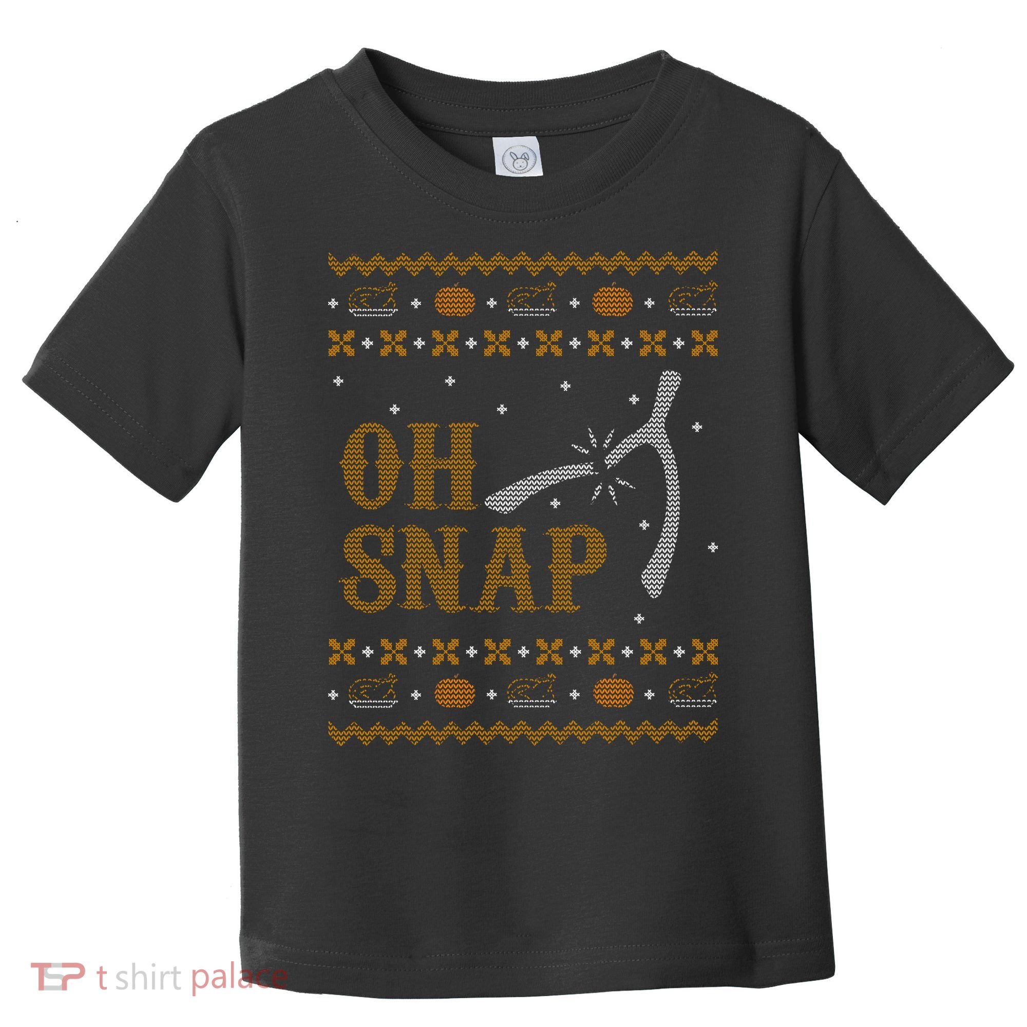 Oh Snap Turkey Wish Bone Ugly Sweater Thanksgiving Toddler T-Shirt