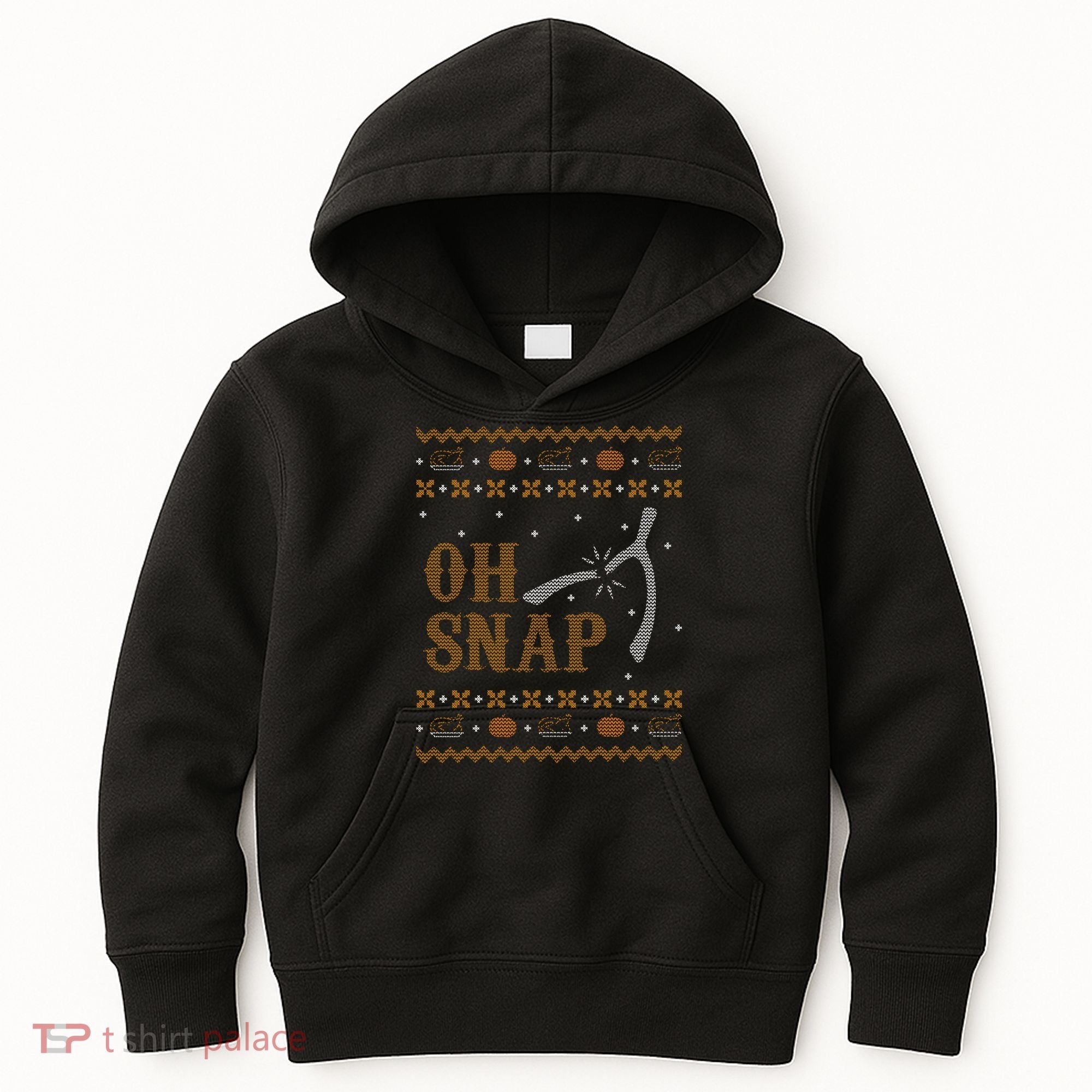 Oh Snap Turkey Wish Bone Ugly Sweater Thanksgiving Kids Hoodie