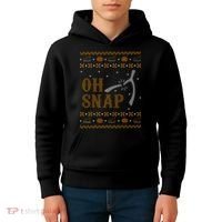 Oh Snap Turkey Wish Bone Ugly Sweater Thanksgiving Kids Hoodie thumb 4