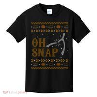 Oh Snap Turkey Wish Bone Ugly Sweater Thanksgiving Kids T-Shirt thumb 0