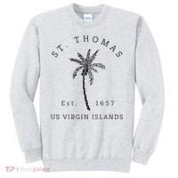 Original St. Thomas Virgin Islands Palm Tree Novelty Art Sweatshirt thumb 0