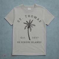 Original St. Thomas Virgin Islands Palm Tree Novelty Art T-Shirt thumb 5