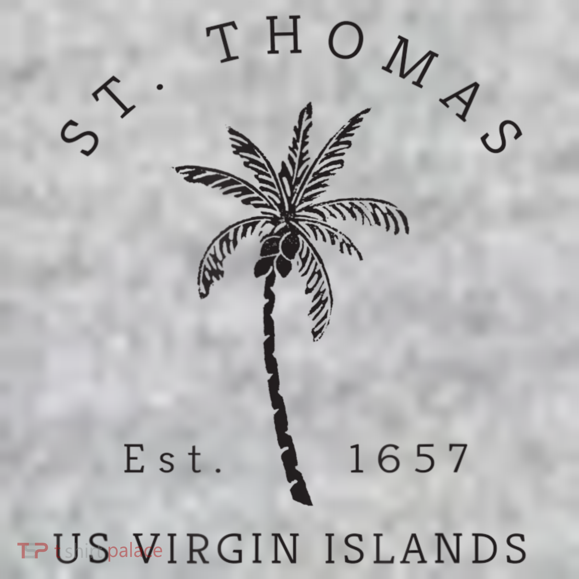 Original St. Thomas Virgin Islands Palm Tree Novelty Art Pajama Set