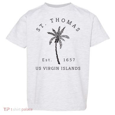 Original St. Thomas Virgin Islands Palm Tree Novelty Art Toddler T-Shirt