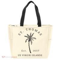 Original St. Thomas Virgin Islands Palm Tree Novelty Art Tote Bag thumb 0