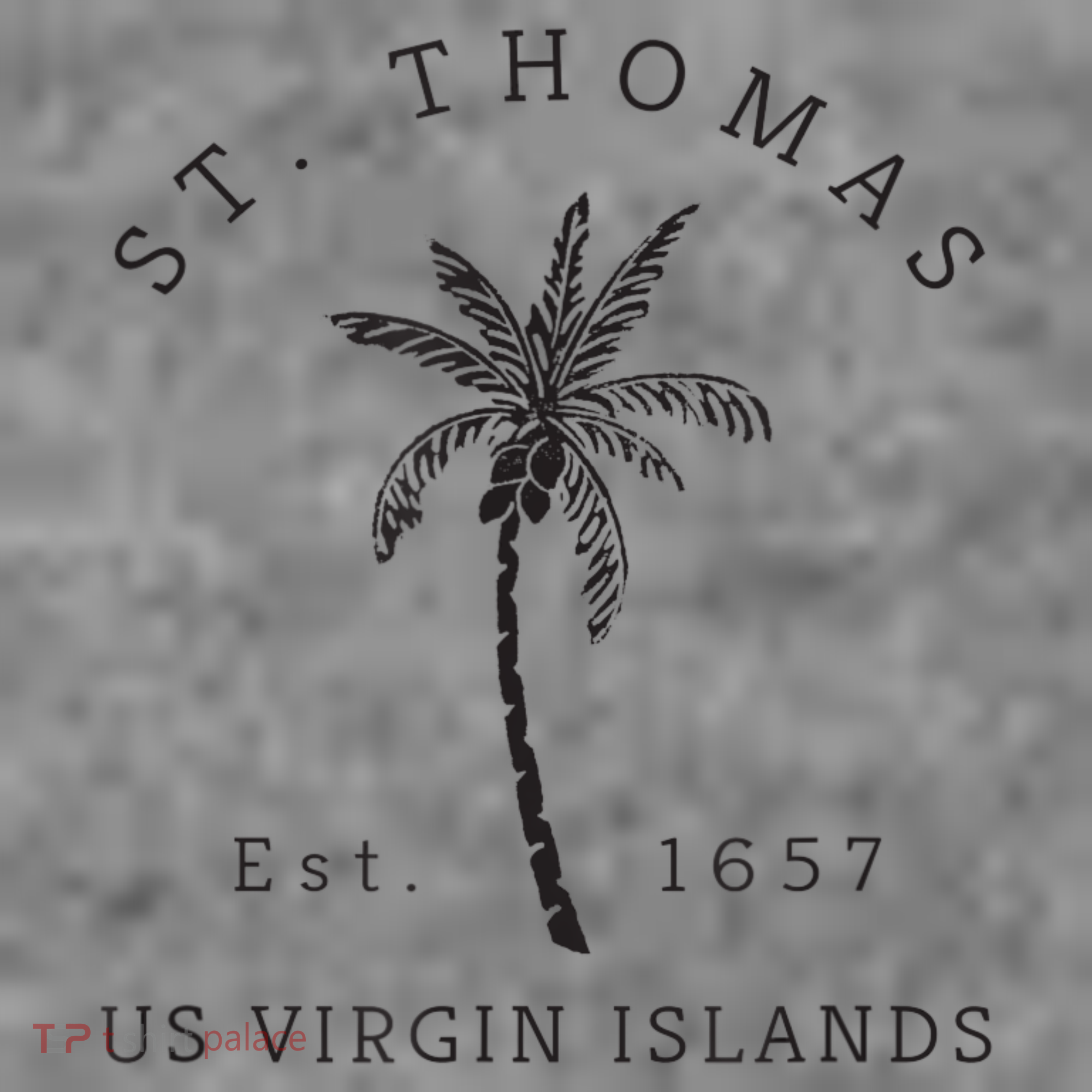 Original St. Thomas Virgin Islands Palm Tree Novelty Art Toddler Hoodie