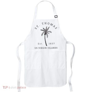 Original St. Thomas Virgin Islands Palm Tree Novelty Art Apron