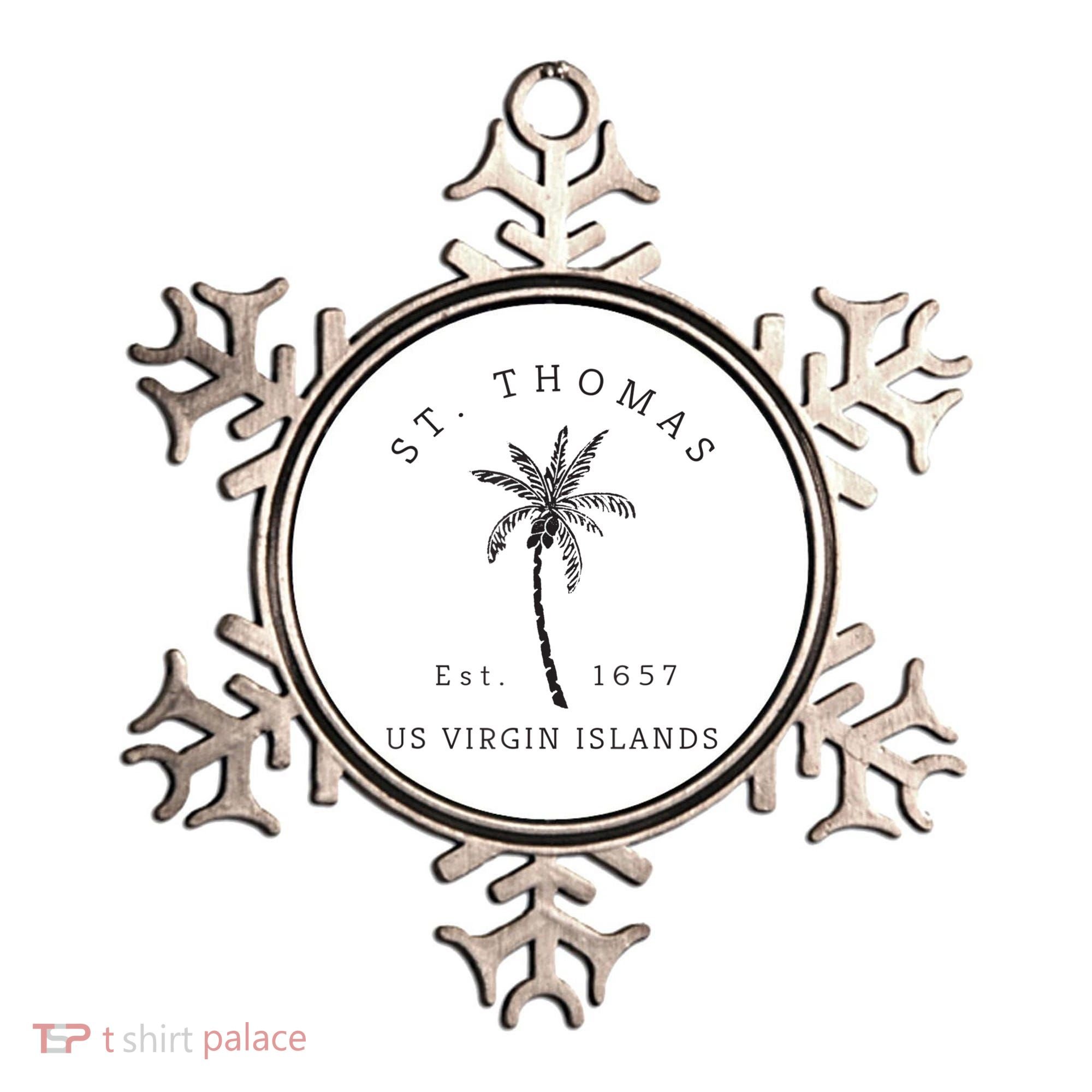 Original St. Thomas Virgin Islands Palm Tree Novelty Art Ornament