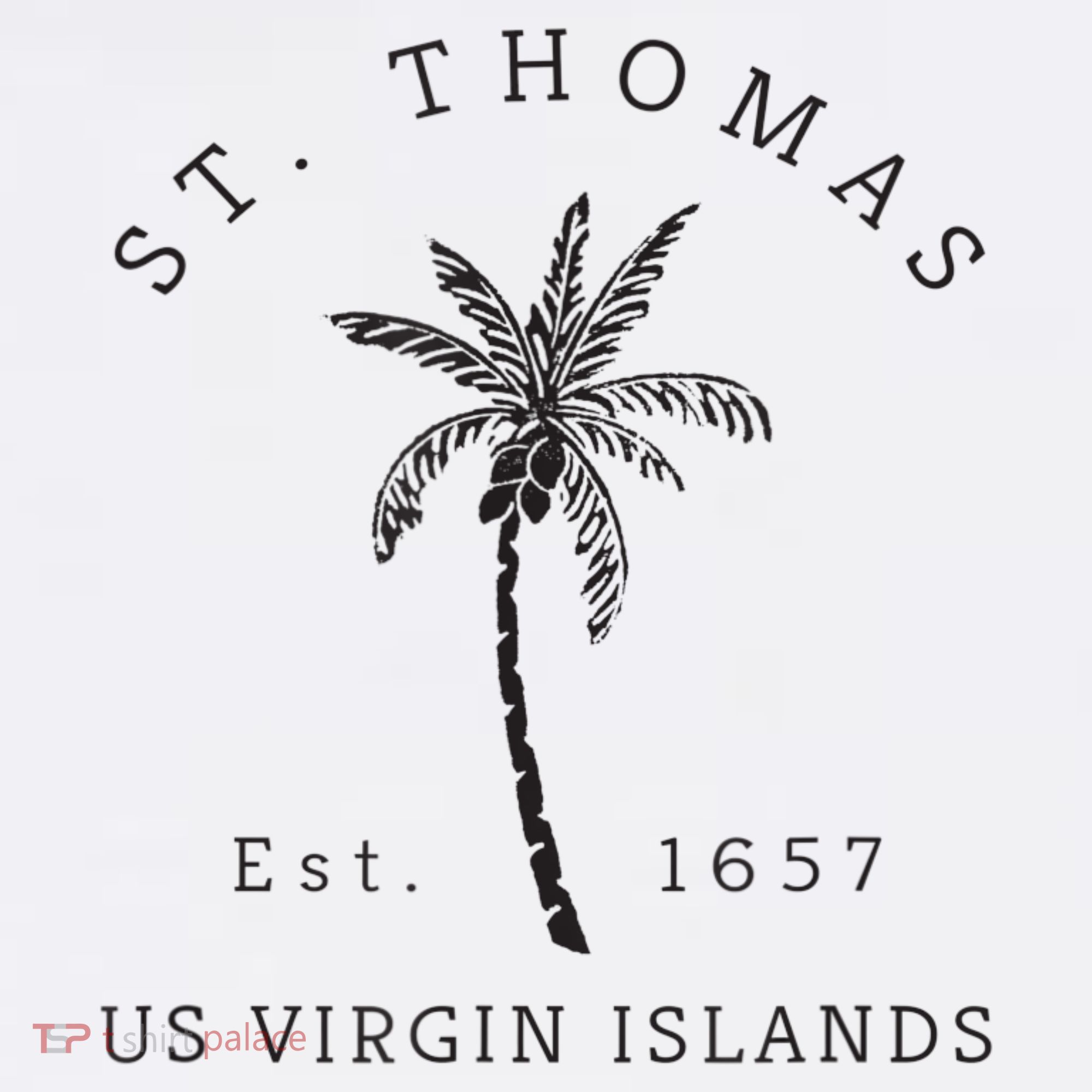 Original St. Thomas Virgin Islands Palm Tree Novelty Art Ornament