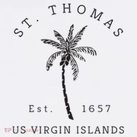 Original St. Thomas Virgin Islands Palm Tree Novelty Art Baby Bodysuit thumb 2