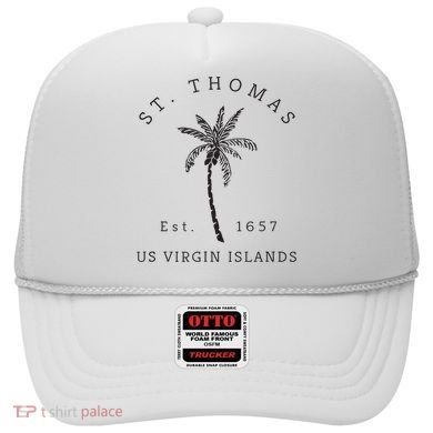 Original St. Thomas Virgin Islands Palm Tree Novelty Art Hat
