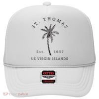 Original St. Thomas Virgin Islands Palm Tree Novelty Art Hat thumb 0