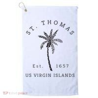 Original St. Thomas Virgin Islands Palm Tree Novelty Art Golf Towel thumb 0
