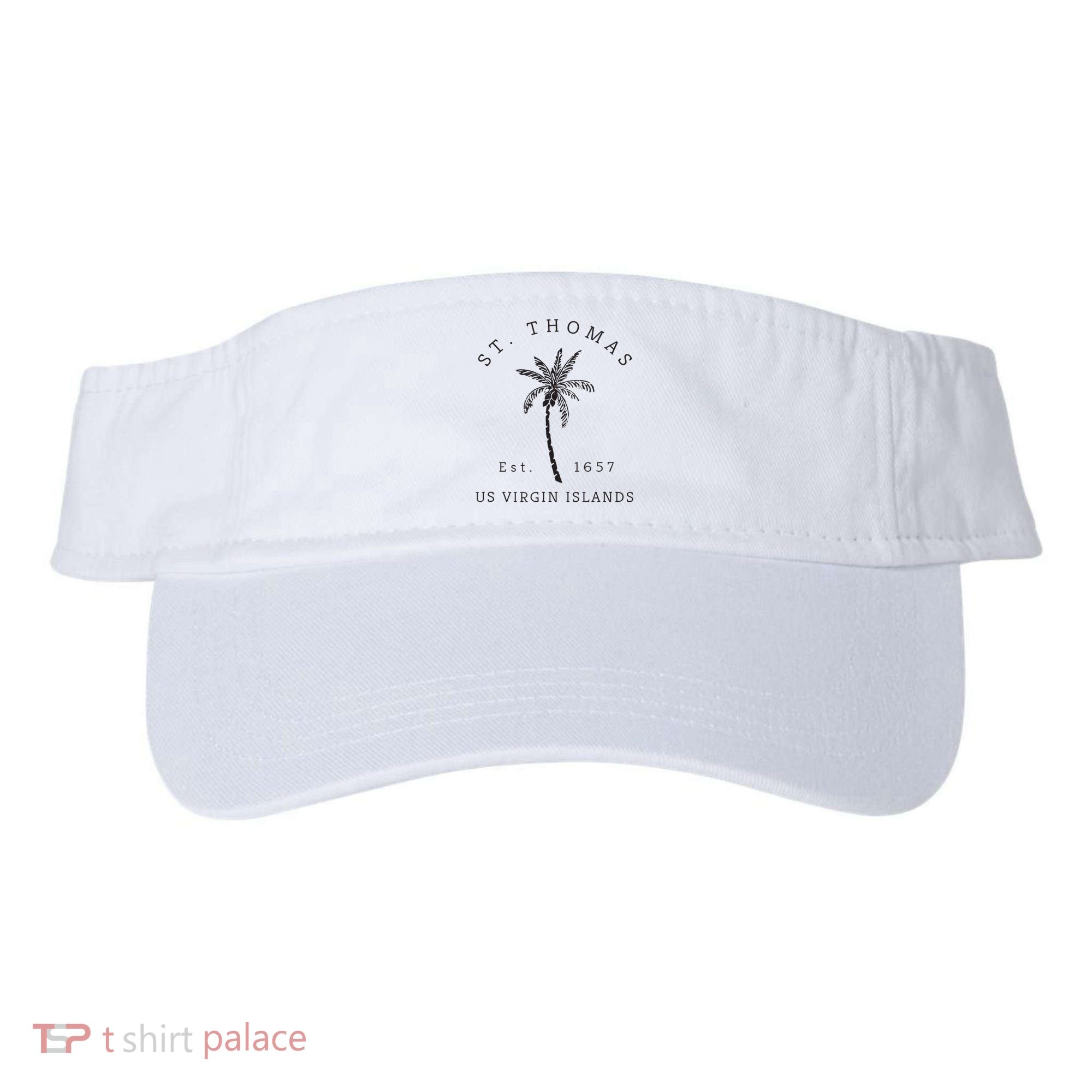 Original St. Thomas Virgin Islands Palm Tree Novelty Art Visor