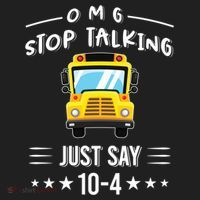 Omg Stop Talking Just Say 10gift4 Funny School Bus Driver Tee Gift Beanie thumb 2