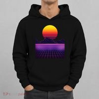 Outrun Synthwave Vaporwave Aesthetic 80S Retro Hoodie thumb 0