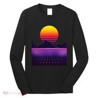 Outrun Synthwave Vaporwave Aesthetic 80S Retro Long Sleeve Shirt thumb 0