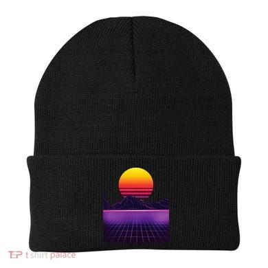 Outrun Synthwave Vaporwave Aesthetic 80S Retro Beanie