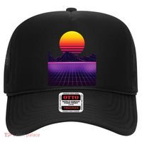 Outrun Synthwave Vaporwave Aesthetic 80S Retro Hat thumb 0