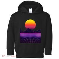 Outrun Synthwave Vaporwave Aesthetic 80S Retro Toddler Hoodie thumb 0
