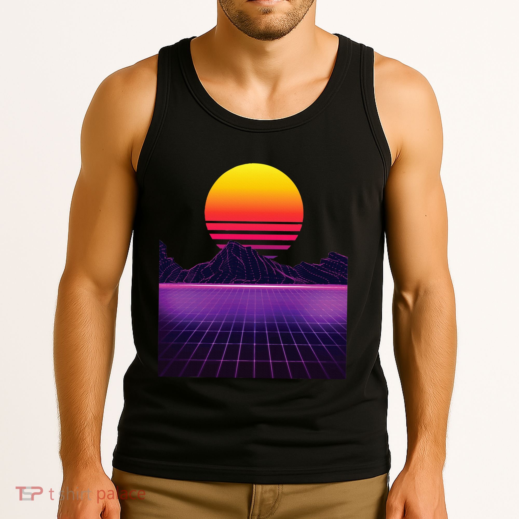 Outrun Synthwave Vaporwave Aesthetic 80S Retro Tank Top