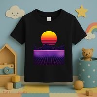 Outrun Synthwave Vaporwave Aesthetic 80S Retro Toddler T-Shirt thumb 3