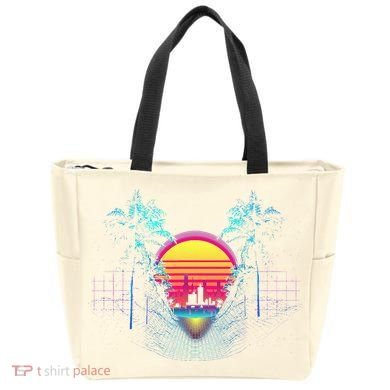 Outrun Synthwave Vaporwave Aesthetic 80S Retro Tote Bag