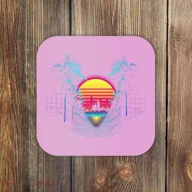 Outrun Synthwave Vaporwave Aesthetic 80S Retro Coaster