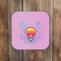 Outrun Synthwave Vaporwave Aesthetic 80S Retro Coaster thumb 0