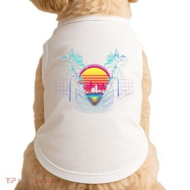 Outrun Synthwave Vaporwave Aesthetic 80S Retro Doggie Tank