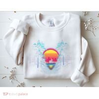 Outrun Synthwave Vaporwave Aesthetic 80S Retro Sweatshirt thumb 2