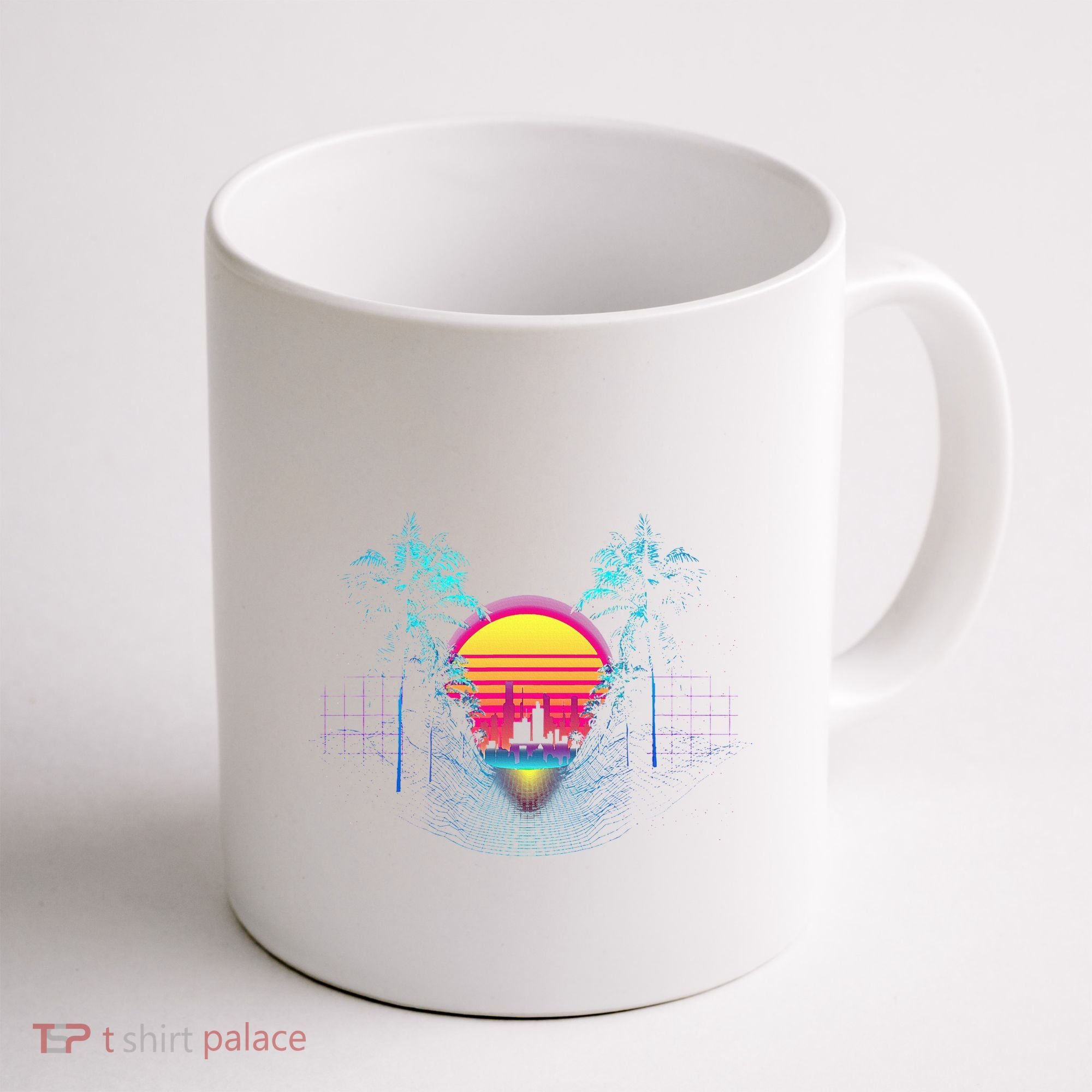 Outrun Synthwave Vaporwave Aesthetic 80S Retro Coffee Mug